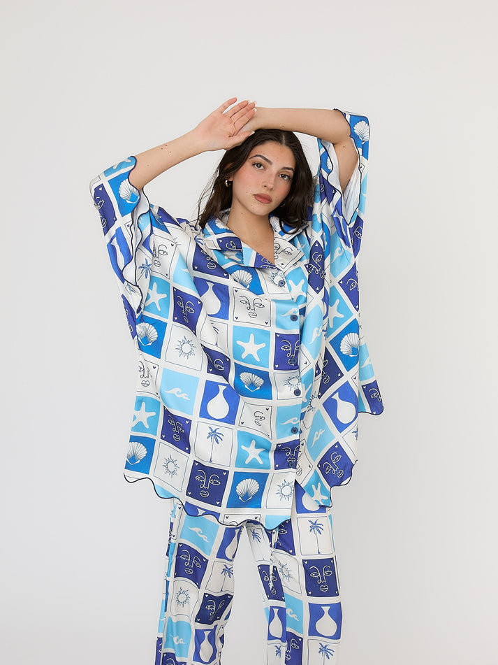 Blue Lounge Set Shatha Al Dafai